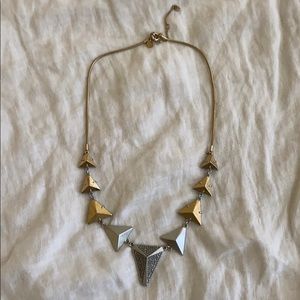 Triangle Mixed Vintage Metal Statement Necklace
